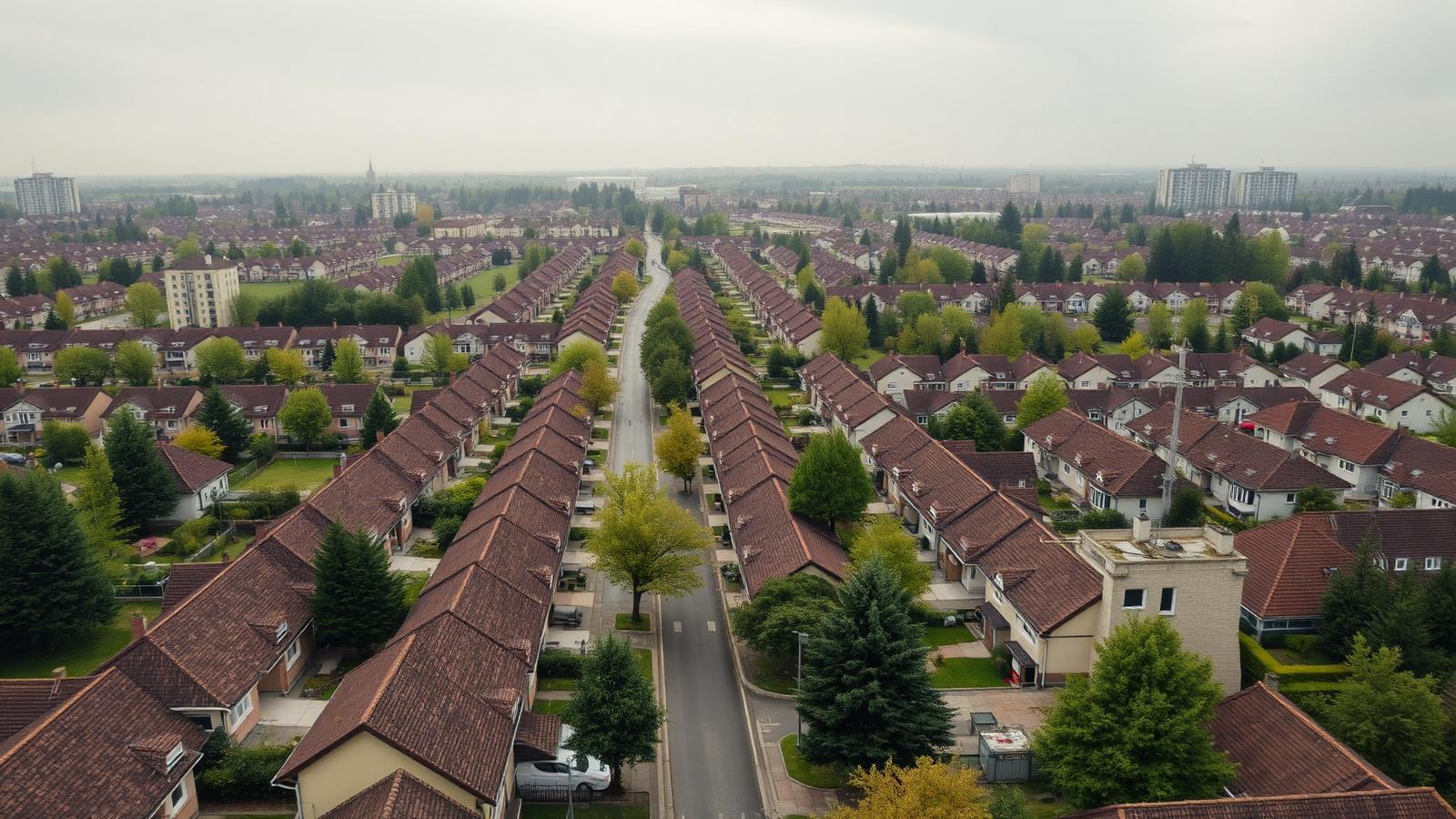 Typische Bebauung und Landschaft in Munster