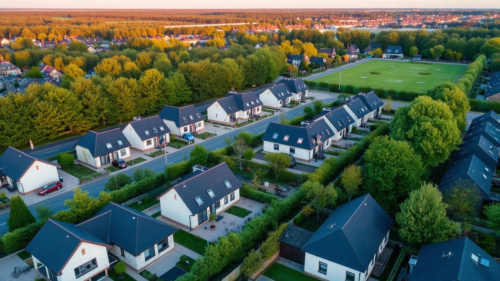 Typische Bebauung und Landschaft in Tostedt